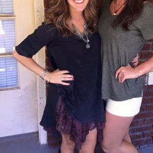 We the Free Charcoal Gray Tee